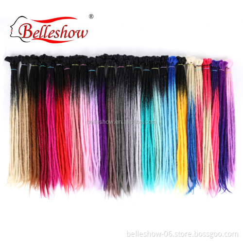Hot sell wholesale 20inch soft dreadlock braids handmade  crochet dreadlocks rbuy synthetic dreadlocks